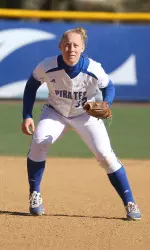 Meredith Henze hit a three-run homer in the first inning against UMass Lowell.