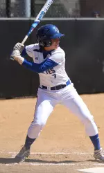 Senior Maria DeLuca went 1-for-3 against Penn.