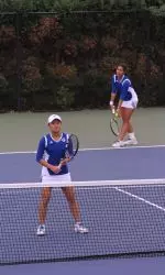 Seniors Rocio Portela and Chloe Sher have led the Pirates' successful doubles efforts over the last three matches