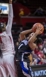 Ka-Deidre Simmons scored 16 points and played a career-high 46 minutes.