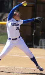 Junior Danielle DeStaso allowed just two hits with five strikeouts in her complete game victory on Sunday.