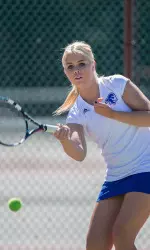 Sophomore Hannah Liljekvist now has eight dual match victories near the top of the lineup for The Hall