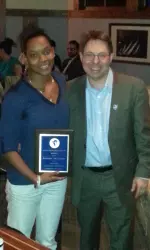 Redshirt junior Ka-Deidre Simmons received the team MVP Award at the annual end of the year banquet.