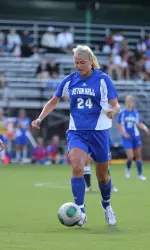 Senior Kristina Meier and The Hall look to score a key road win to start the new campaign