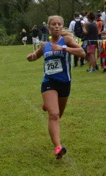 Freshman Emily Johnson helped boost The Hall with a top-10 effort on Saturday