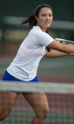 Freshmen Katie Kim and Marisa Quevedo met in the B flight singles final at the Quinnipiac Invitational