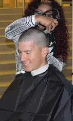 Ryan Testani gets a little off the top.