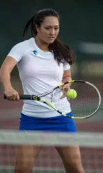 Freshman Katie Kim rallied for a three-set win at #4 on Saturday