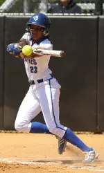 Yamin Harrell went 2-for-3 against East Carolina on Saturday.