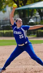 Danielle DeStaso won game one and homered in game two on Friday.