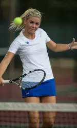 Junior Hannah Liljekvist improved to 9-4 at #1 this season with a match-clinching victory against Villanova on Sunday