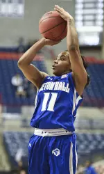 Ka-Deidre Simmons ranks first in SHU history in assists, second in scoring and second in steals.