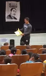 Six student-athletes including five members of the men's golf team brought the Reading with the Pirates Program to Rosa Parks Elementary