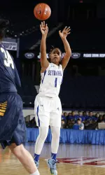 Tabatha Richardson-Smith poured in 31 points, two shy of an SHU BIG EAST Tournament record, in the win over Marquette.