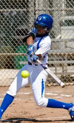 Yasmin Harrell went 2-for-2 and scored twice against Robert Morris on Sunday.
