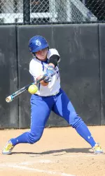 Senior Whitney Jones double to right to plate the winning run in game two.