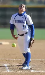 Lauren Fischer threw 7.2 innings to pick up the win over Stony Brook on Thursday.