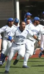Sal Annunziata and the rest of the Pirates celebrate the walkoff.