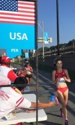 American Lindsay Flanagan earned the bronze medal in the marathon race