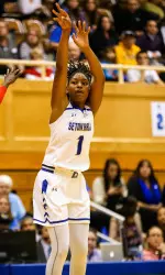 Tabatha Richardson-Smith climbed to fifth on The Hall's all-time scoring list in the setback