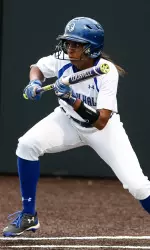 Yasmin Harrell returned to the Seton Hall lineup and notched three hits in game one