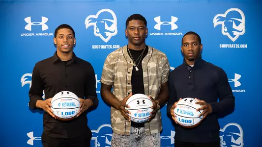 Desi Rodriguez, Angel Delgado and Khadeen Carrington - 1,000 point scorers