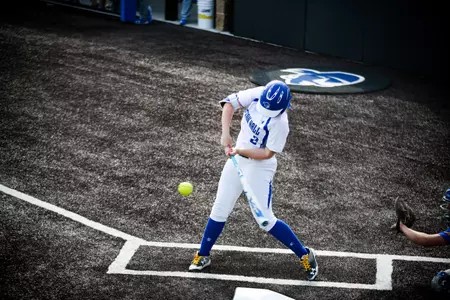Destini Peck hitting