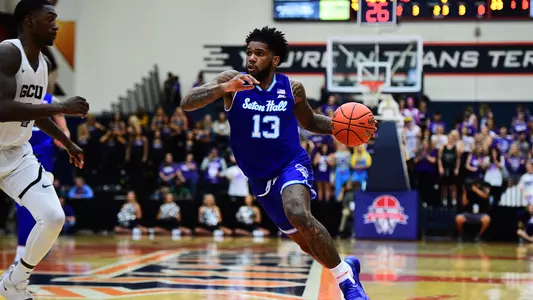 Fullerton, CA - November 22, 2018 - Titan Gym: Myles Powell (15) of the Seton Hall University Pirates during the 2018 Wooden Legacy.(Photo by Kohjiro Kinno / ESPN Images)