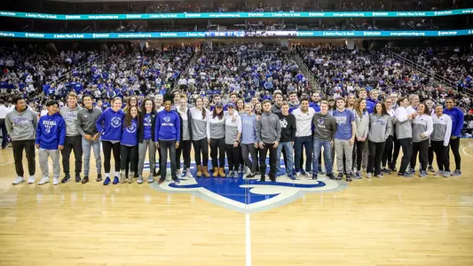 BIG EAST All-Academic team members honored during men's basketball game vs. Providence