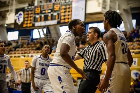 Team celebration vs. BU