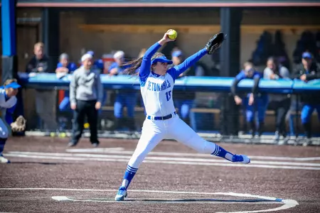 Reganne Camp pitching