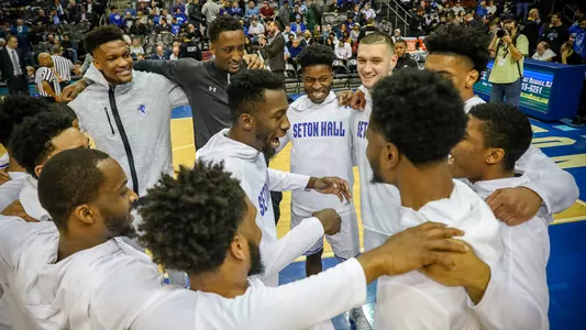 Seton Hall Team Huddle Prior to Butler Game
