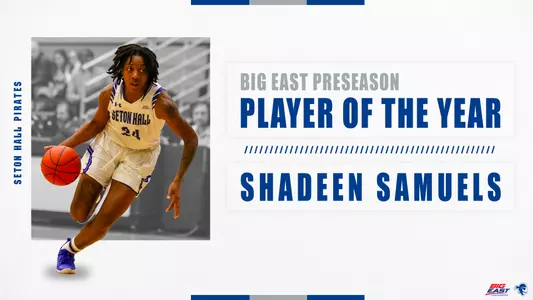 Shadeen Samuels Preseason Player of the Year Graphic