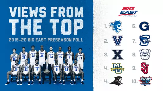 Men's Basketball BIG EAST Preseason Poll Favorite Graphic
