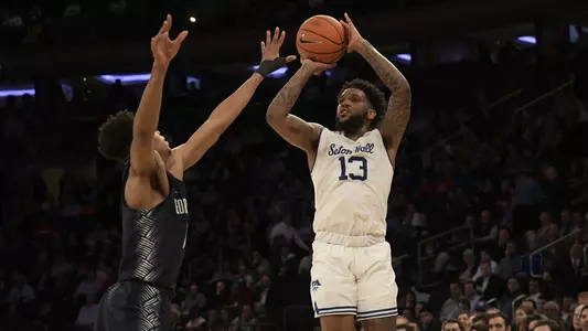 Myles Powell shoots vs Georgetown