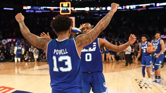 Myles Powell Celebrates win over Marquette
