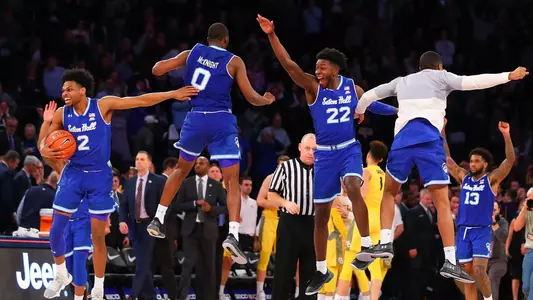 Team Celebrates Beating Marquette