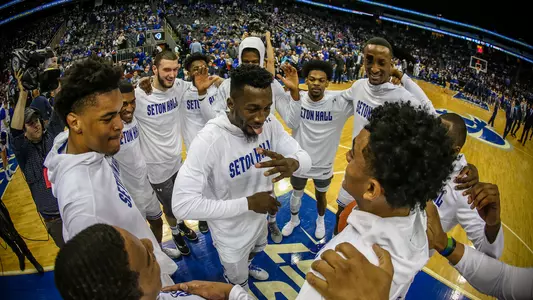 Team Pregame Hype Huddle Before Villanova
