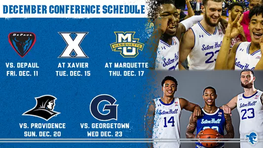 Men's Basketball December BIG EAST Schedule Graphic