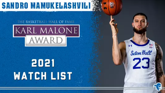 Sandro Mamukelashvili Karl Malone Award Watch List Graphic