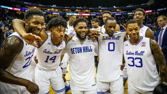 Team Celebrates after St. John's win