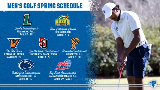 Men's Golf Spring Schedule Graphic