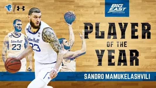 Sandro Mamukelashvili BIG EAST Player of the Year Graphic
