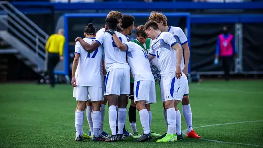 Men's Soccer Huddle vs Providence