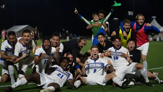 Men's Soccer Team Celebration Round of 16