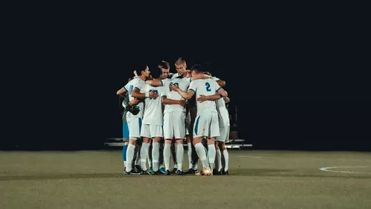 Men's Soccer Huddle vs Virginia Tech
