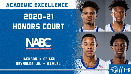 Men's Basketball NABC Honors Court Tray Jackson, Ike Obiagu, Shavar Reynolds Jr., Tyrese Samuel
