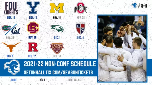 2021-22 MBB Non-Conference Schedule Graphic