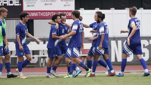 Men's Soccer Team Celebration vs Virginia Tech