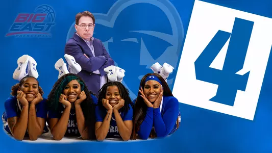 Graphic accompanying The Hall's release about being picked fourth in the BIG EAST.